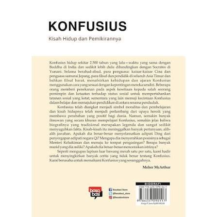 Konfusius Kisah Hidup dan Pemikirannya