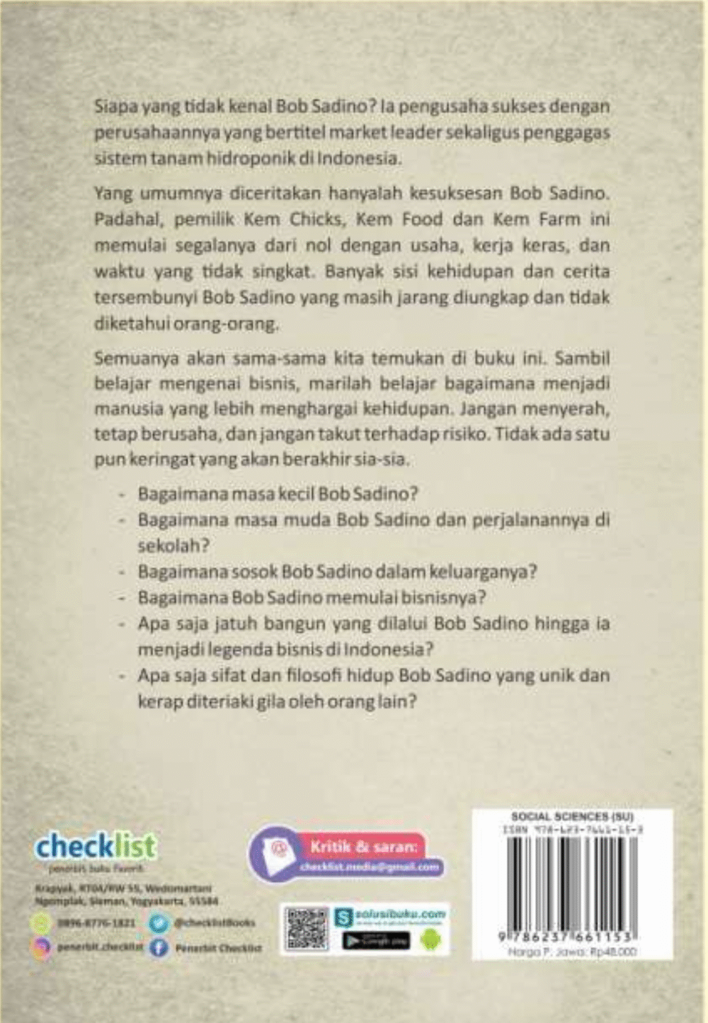 Inspirasi & Motivasi Bob Sandino