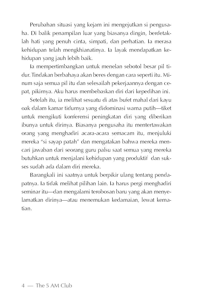 The 5 AM Club : Bangun Rutinitas Pagi Untuk Level Up Hidupmu!