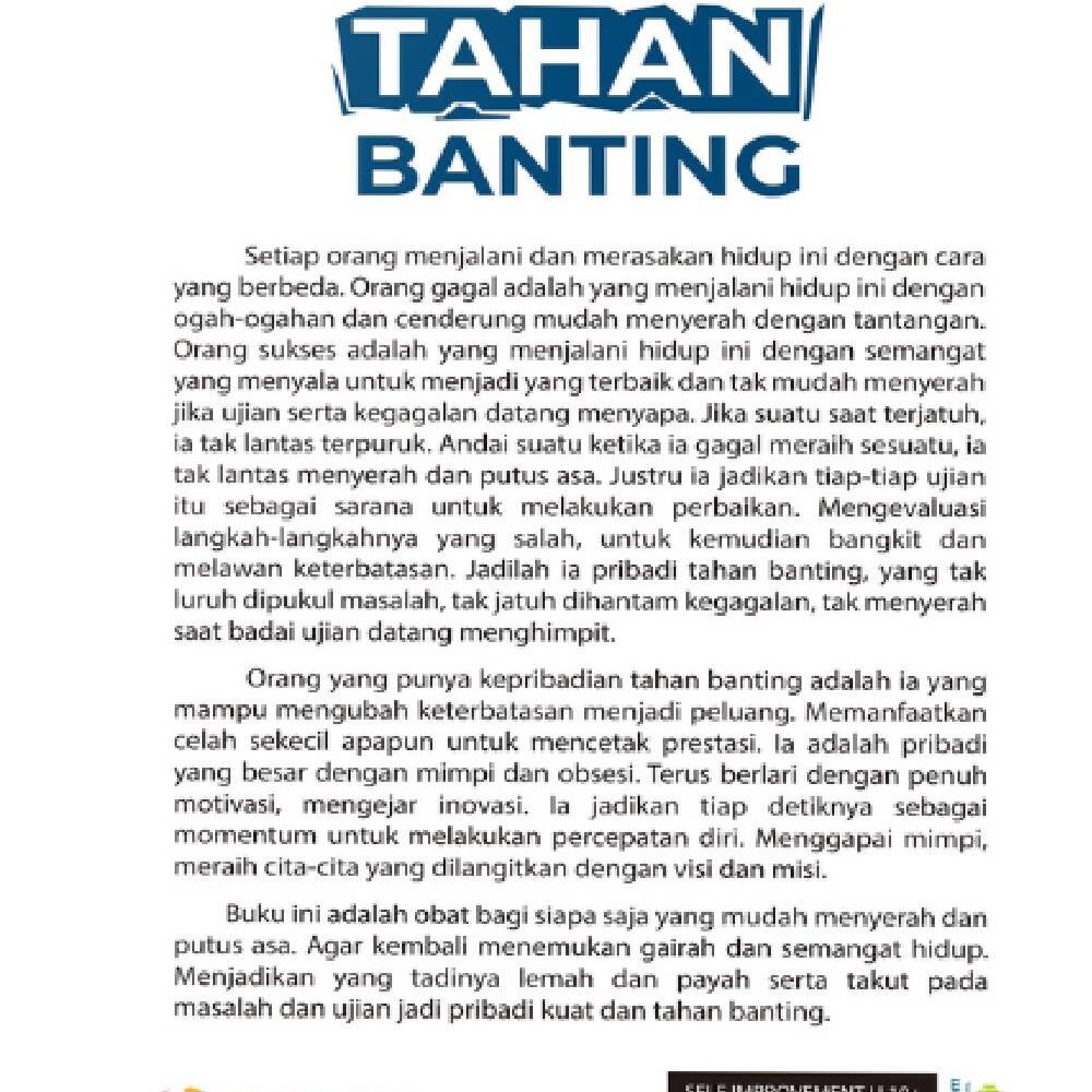 Menjadi Pribadi Tahan Banting