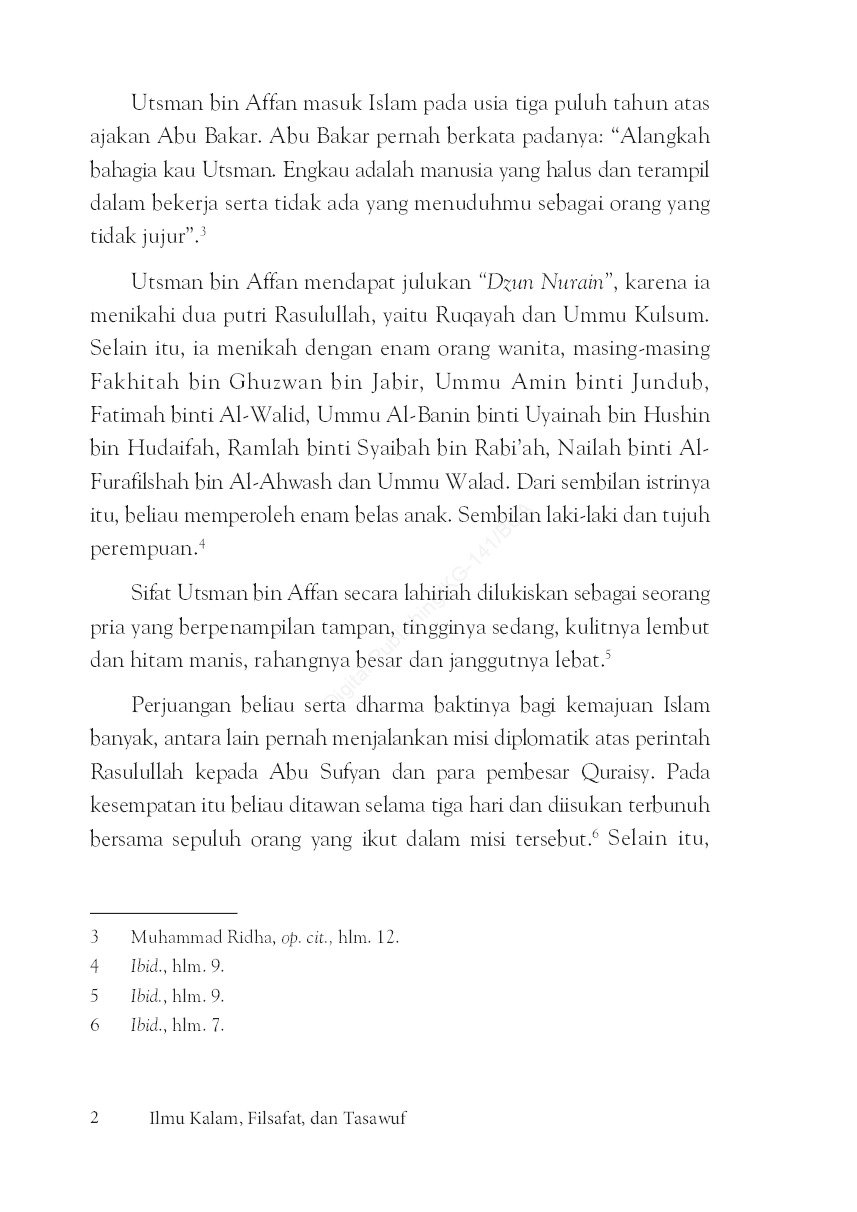 Ilmu Kalam Filsafat dan Tasawuf