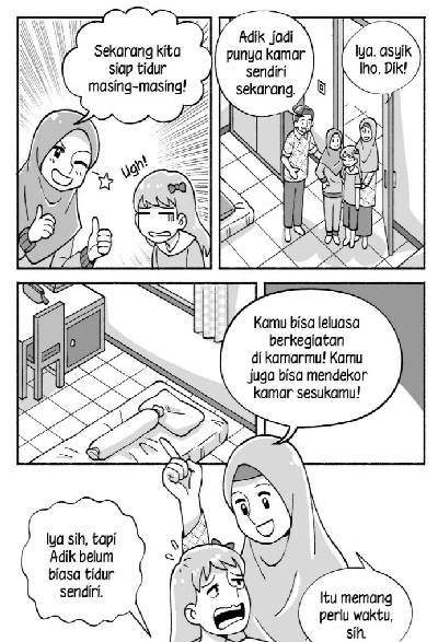 Komik Belajar Tidur Sendiri