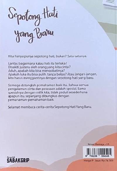 Novel Sepotong Hati Yang Baru