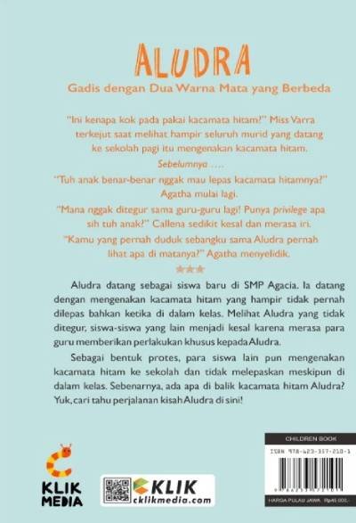 Novel Aludra Gadis Dengan Dua Warna Mata Yang Berbeda