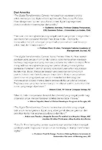 The Digital Transformation Canvas