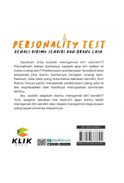 Personality Test : Kenali dirimu sendiri dan orang lain